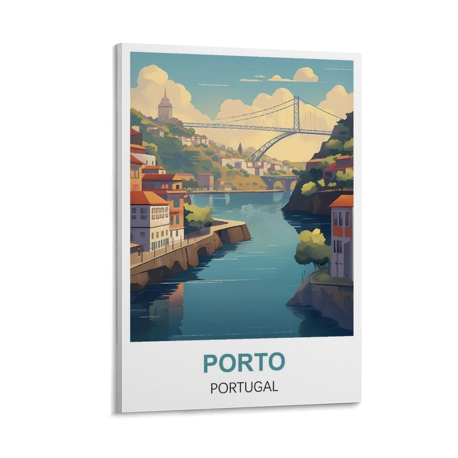 Ctzikww Frame-Style Porto Portugal Vintage Travel Poster 08X12inch(20X30cm) Canvas Art Prints Picture Wall Art Painting