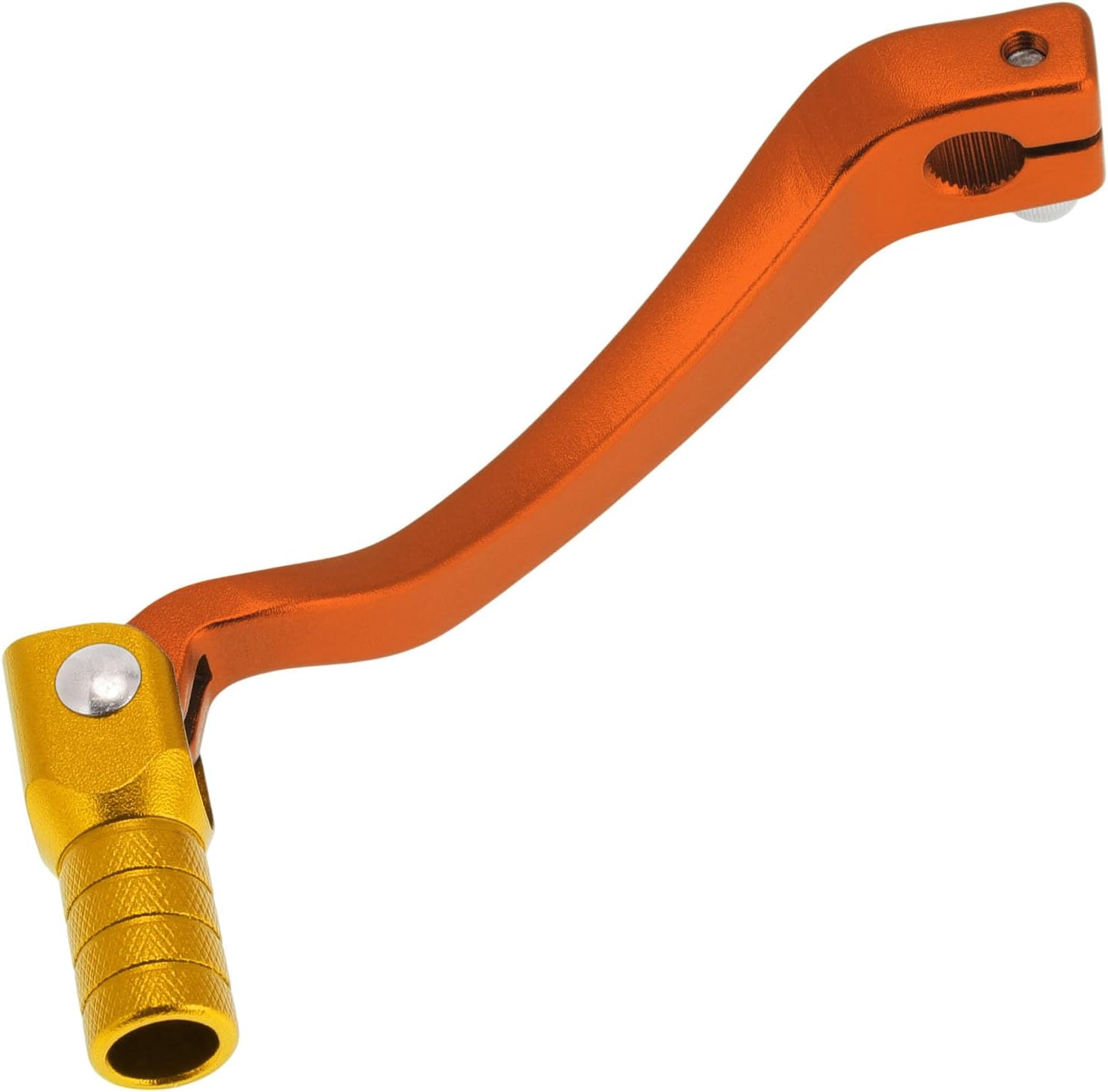 Folding Motorcycle Gear Shifter Lever for Kayo T6 Aluminum Alloy Pedal Shift Lever Arm Orange Gold Tone
