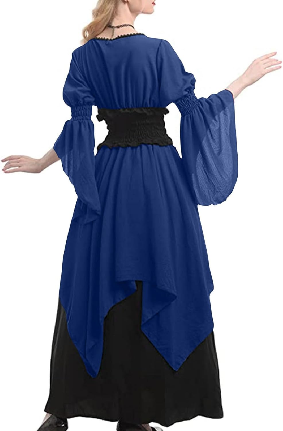 Renaissance Dress for Women Medieval Costume Victorian Dresses Darkness Cosplay Gothic Fairy Witch Dress Gown