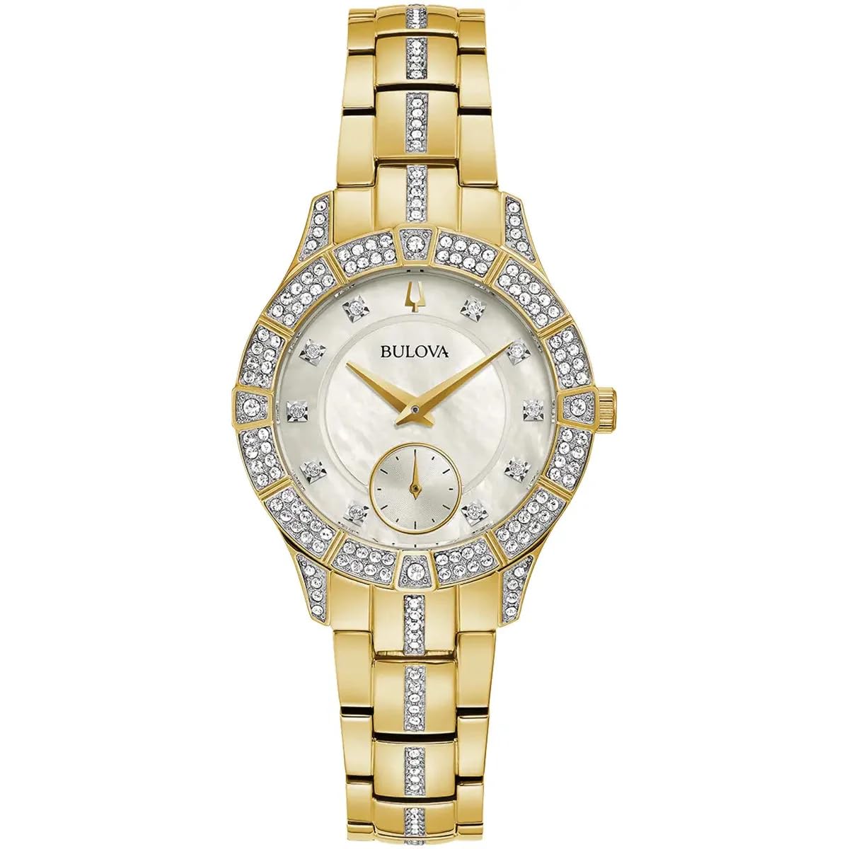 Ladies' Crystal Phantom 3-Hand, Small Second Hand Quartz Watch, Mother-of-Pearl Dial