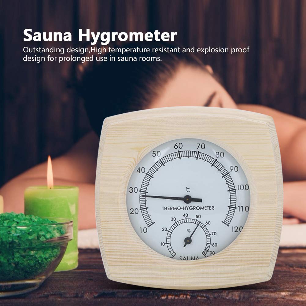 Termómetro de Sauna, Termohigrómetro de Sauna, Higrómetro de Instrumentos para Sauna, Bañera, Baño de Vapor