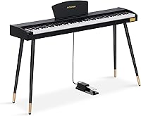 AODSK 88-Key Full-Size Semi-Weighted Digital Piano: 128 Tones, USB-MIDI, Headphone Jack for Beginners