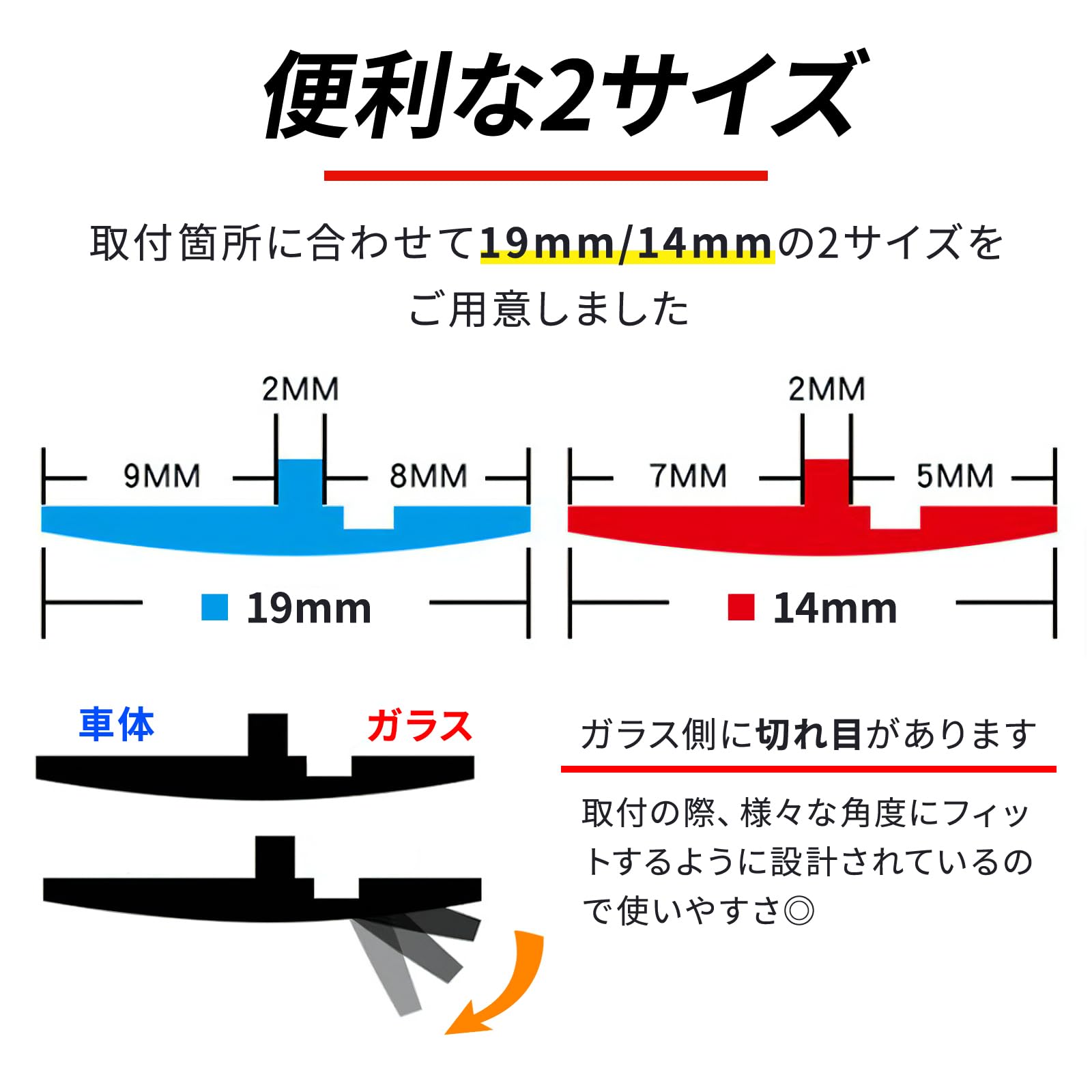 Amazon | FUKUMIDO フロントガラス ゴム モール 両面テープ 車 
