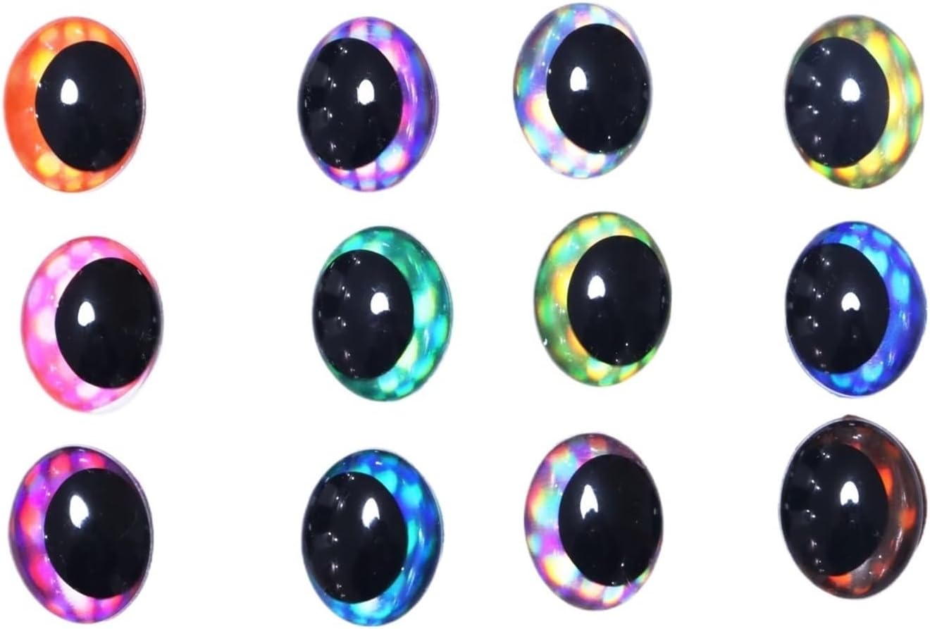 20pcs 18x24mm Oval Doll Eyes with Washers for DIY Plush Teddy Bear Making