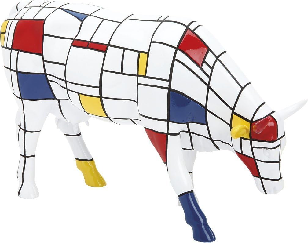 Arteum 46454 GM Cow Casting Design Mondrian Colour 35 x 15 x 25 cm