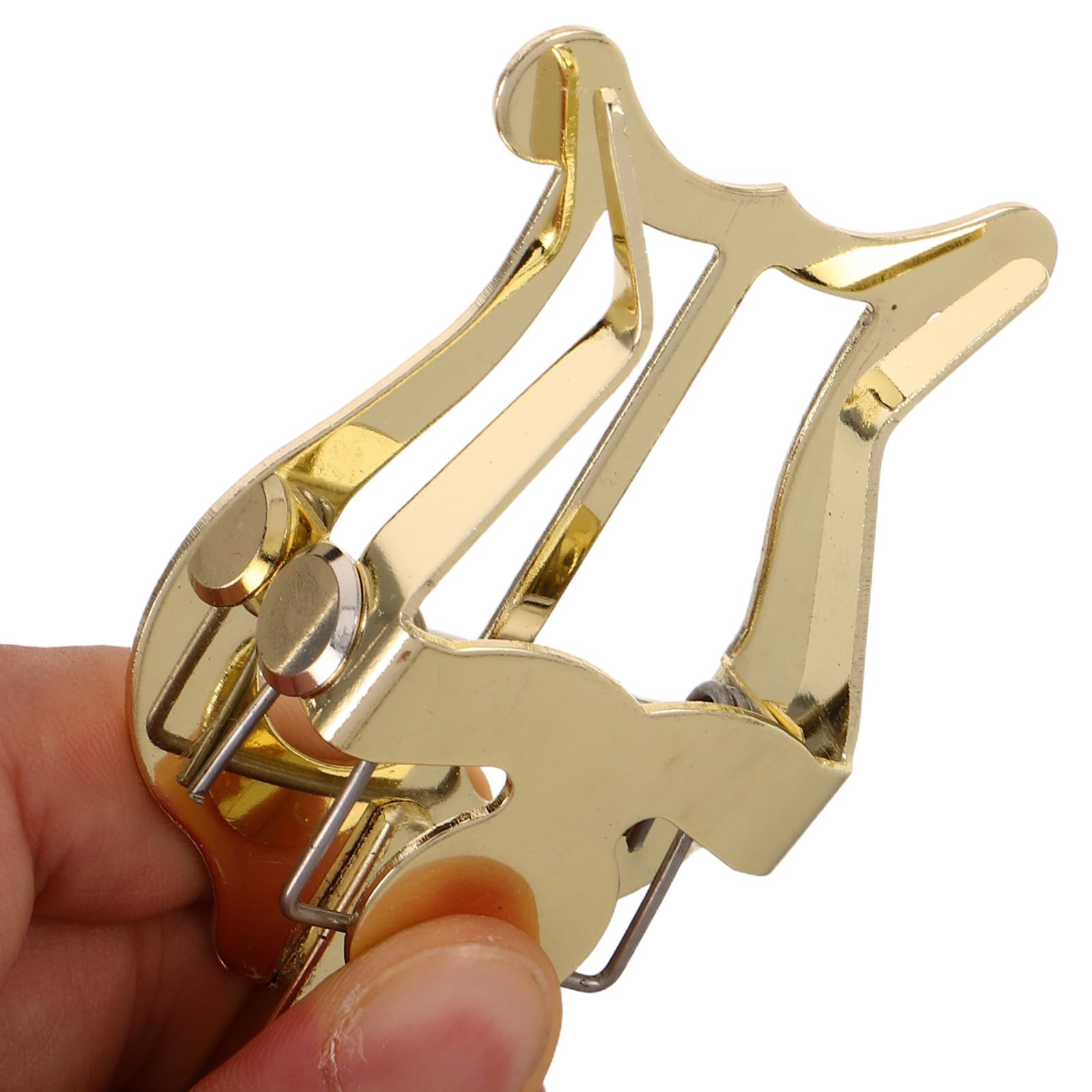 IMIKEYA Pince à Lyre pour Clips de Partitions pour Cor D'harmonie en Métal Doré Accessoire Compact Répétitions Longues en Intérieur