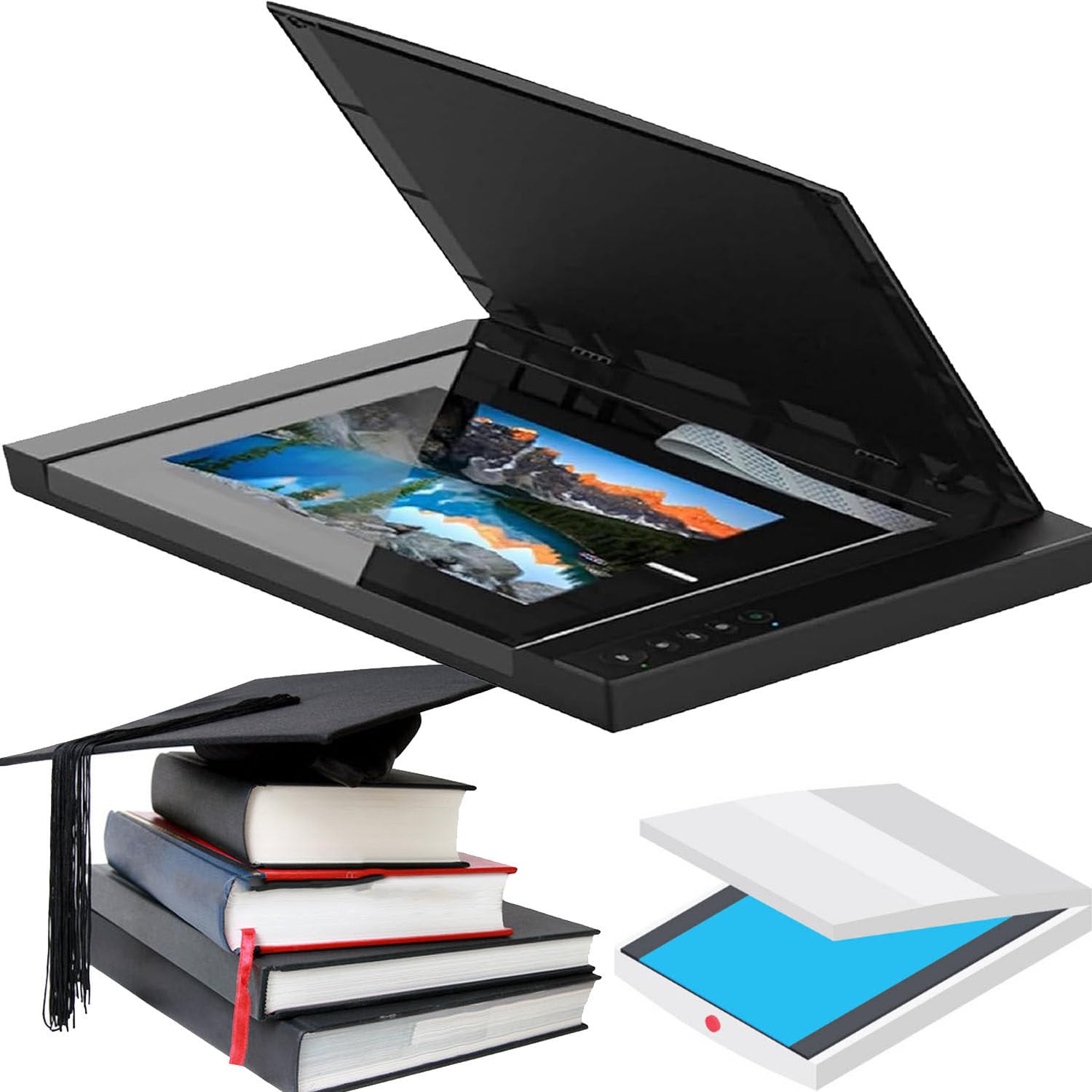 EscáNer Plano de Gran Formato A3, EscáNer De Documentos y Libros de Fotos, ResolucióN 2400 X 2400 PPP, Convierte ImáGenes en Textos, para Windows, Controlador Mac Disponible