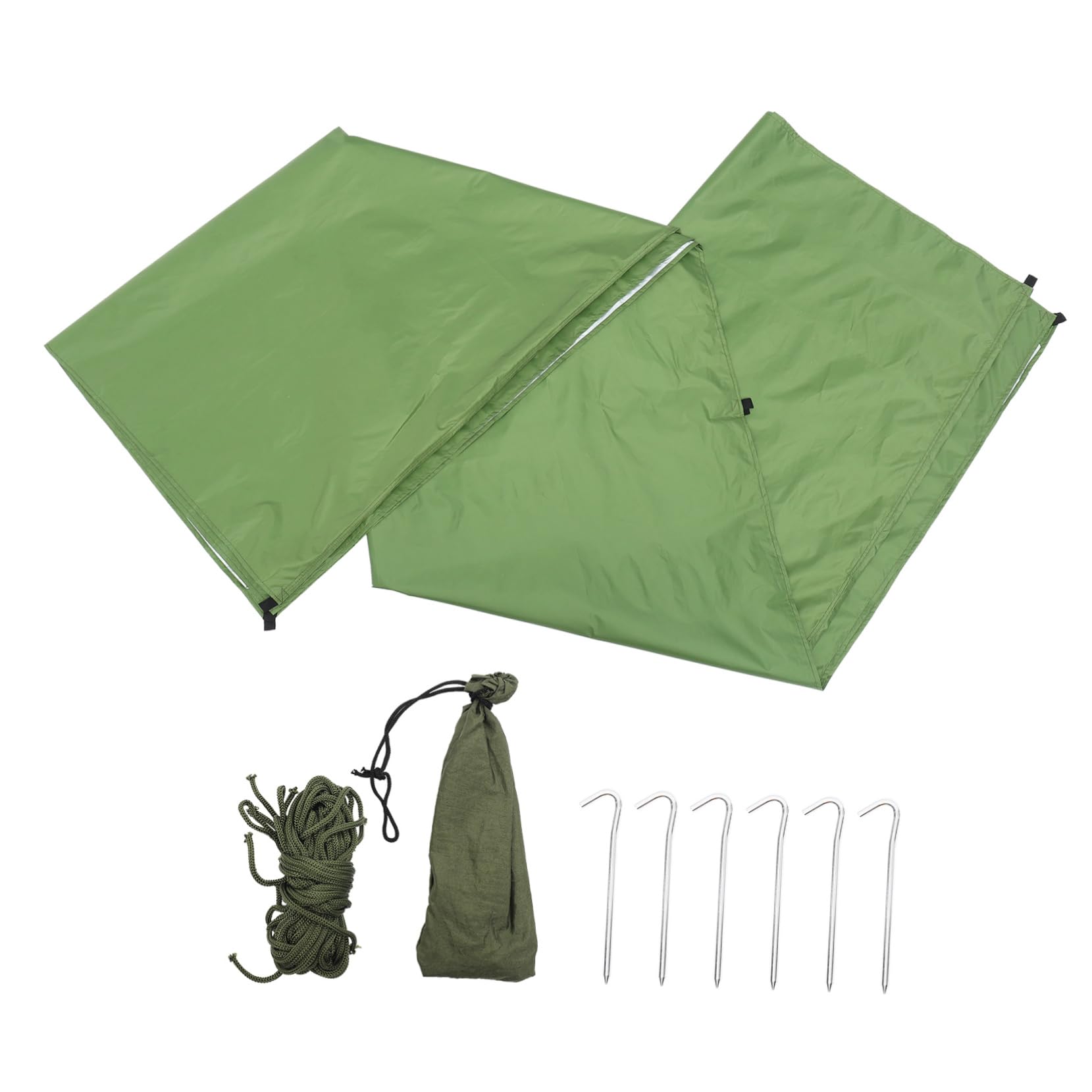 Tente en Bâche Extérieure Imperméable et Anti-UV, Verte, Portable