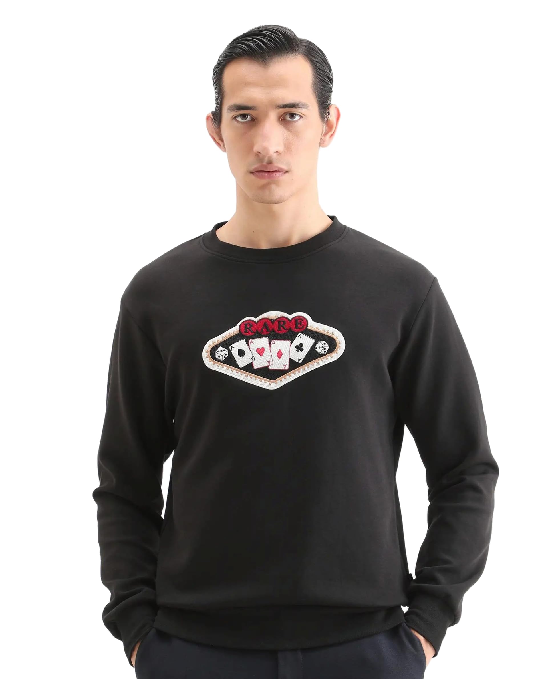 rare rabbit Men's Acer Relaxed Graphic Cotton Blend Crew Neck Sweatshirt-picture-31