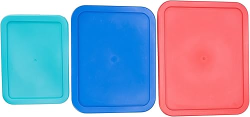 Klareware - Tapas rectangulares de plástico de repuesto para almacenamiento de alimentos Klareware y Pyrex 7210-PC 7211-PC 7211-PC 7212-PC 7212-PC