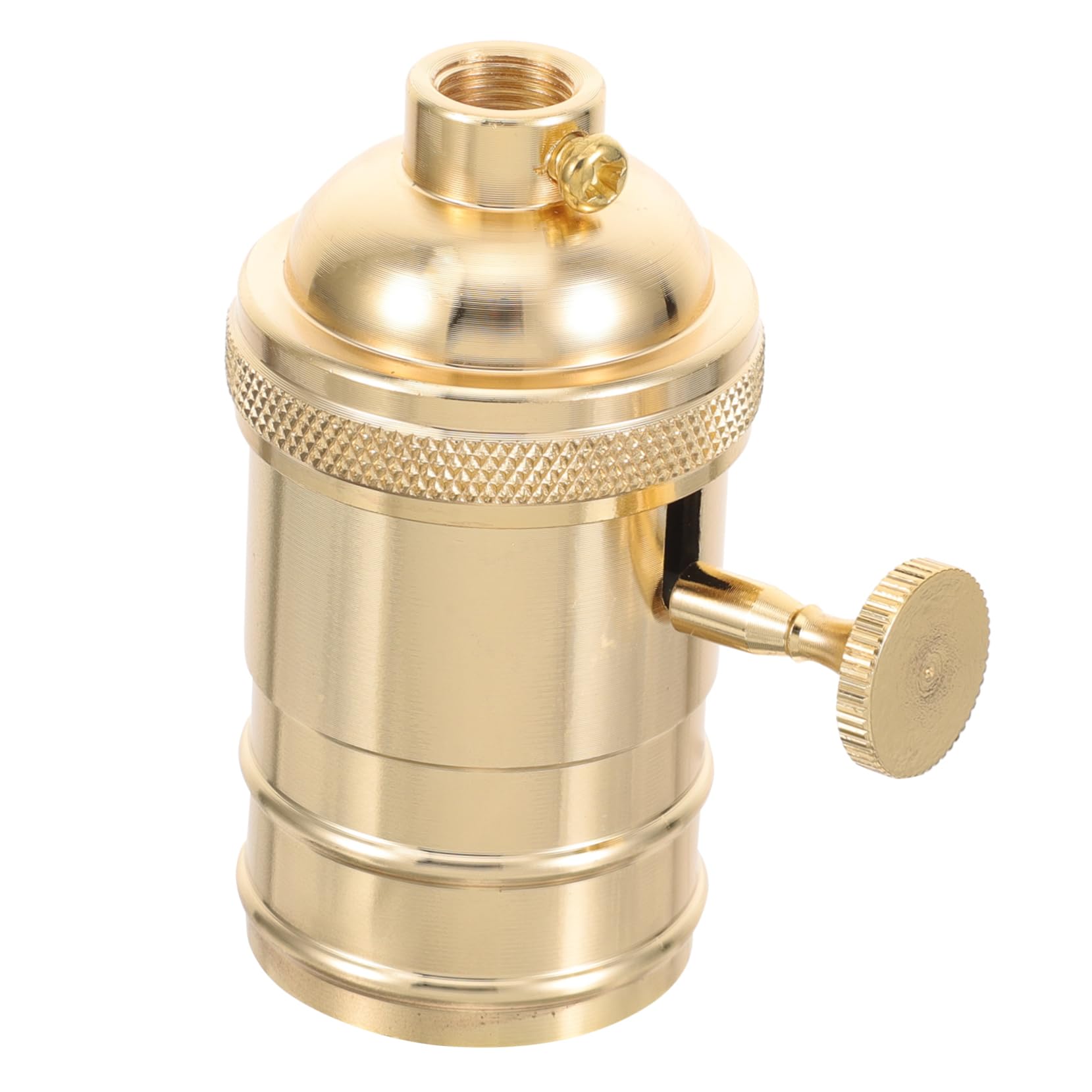 Housoutil 10 Pièces douille avec bouton led leds lumière cuisine cordon de lampe cordon lumineux accessoires de lampe support de douille de lampe alliage d'aluminium Golden