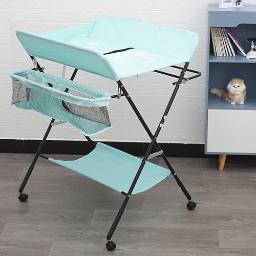 折りたたみベビーベッド おむつ交換台 収納付き コンパクト 寝室 持ち運び 新生児 保育 マットレス 多機能 省スペース 組み立て簡単 (?色)
