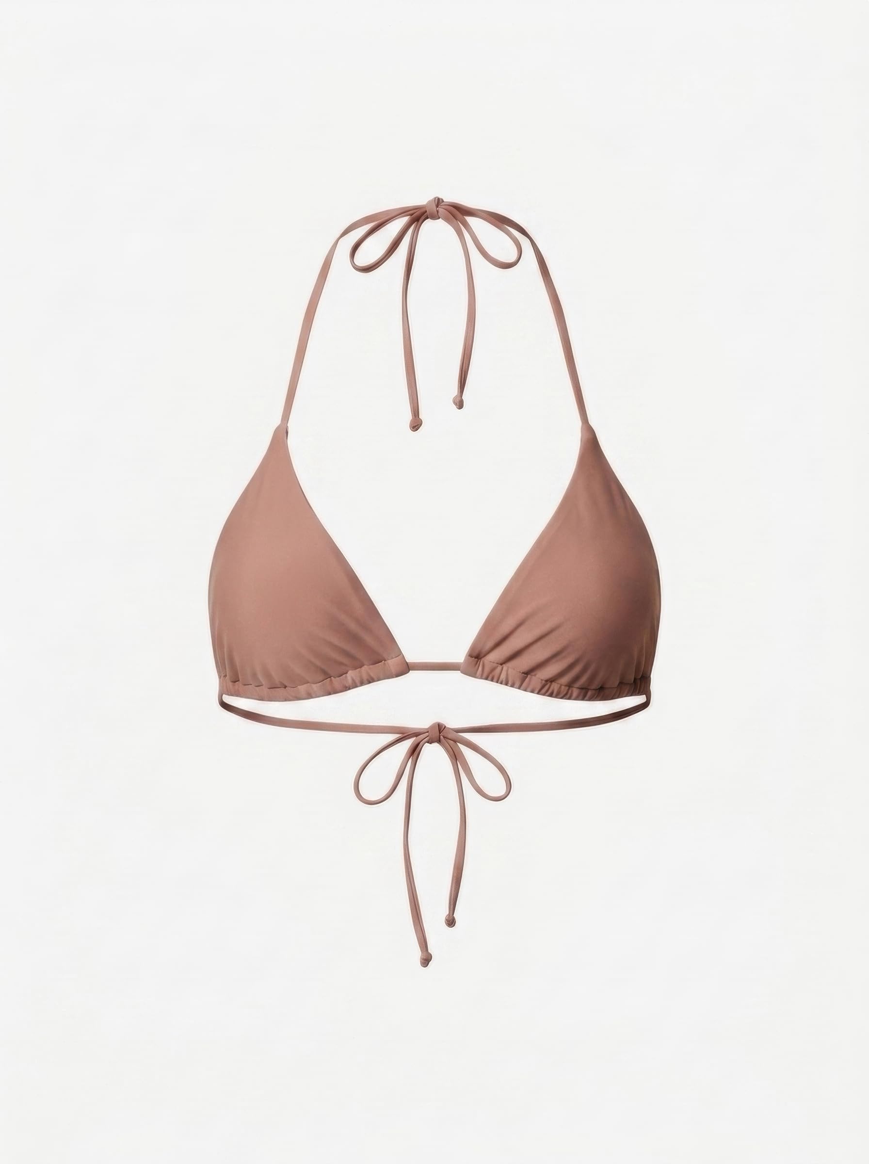Women Bikini Set Triangle Padded Halter Neck Tie-up Bikini Set
