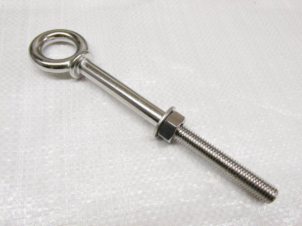 SecureFix Direct Eye Bolt With Shoulder Stainless Steel M8 (108mm Shank Marine Grade Rigging) from B&Q