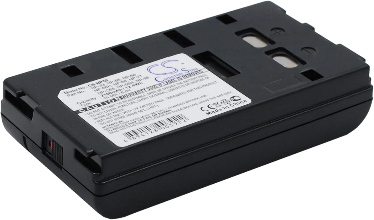 VI VINTRONS 2100mAh Ni-NH Battery for Sony 10D, NP-33, NP-55, NP-66, NP-66H, NP-68, NP-77, NP-98,