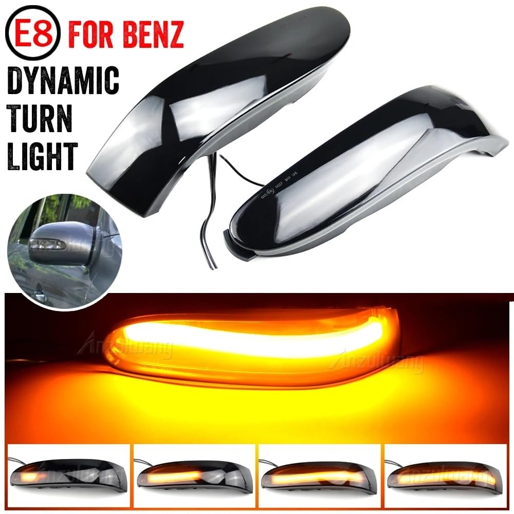 KWAYA Intermitentes Dinamicos Para Benz Para Clase M ML W164 GL X164 R W251 ML350 R300 2006-10 Luz LED De Señal De Giro Dinámica Lámpara Indicadora De Espejo Retrovisor La Señal Giro