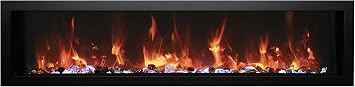 Panorama Indoor/Outdoor Extra Slim Built in Electric Fireplace BI-40-XTRASLIM, 40-Inch