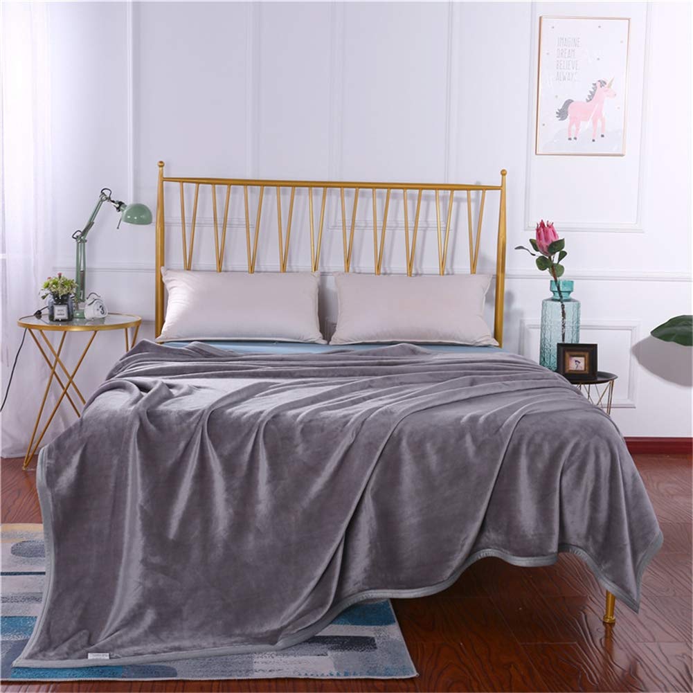 Wxyfl Flannel Fleece Throw Blankets Travel Super Soft Fluffy Warm Solid Bed Throws for Sofa Lightweight Microfiber Blanket Easy Care,o,180X200CM