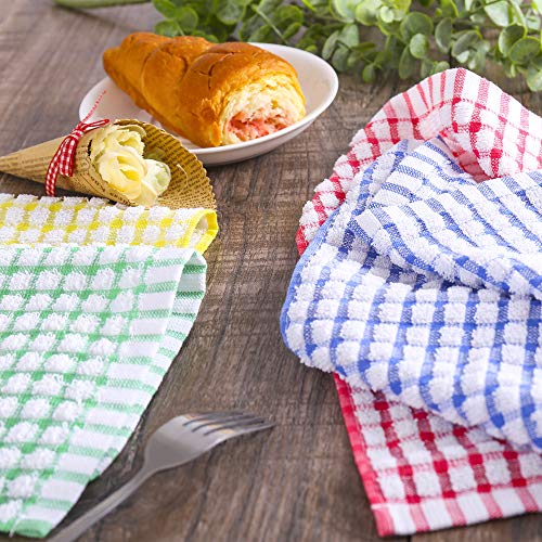 Kitchen Dishcloths 24Pcs 12X12 Inches Bulk Cotton Kitchen Dish Cloths Scrubbing Wash Cloths Sets (Mix Color) #TOP2
