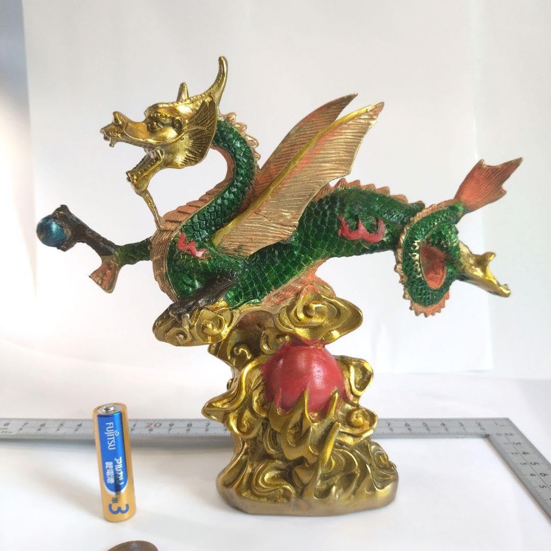【強運、縁起物】銅製　飛龍、龍神　フライングドラゴン　中国、伝説　工芸品　置物 Amazon.co.jp: 【強運、縁起物】銅製飛龍、龍神フライング