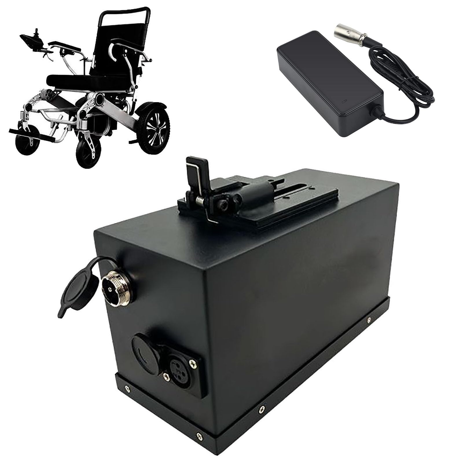 Batería de Litio de 24V y 20Ah para Silla de Ruedas eléctrica | Batería para scooter de movilidad eléctrica de 24 V, 16 Ah o 30 Ah, batería de litio reemplazable para silla de ruedas.