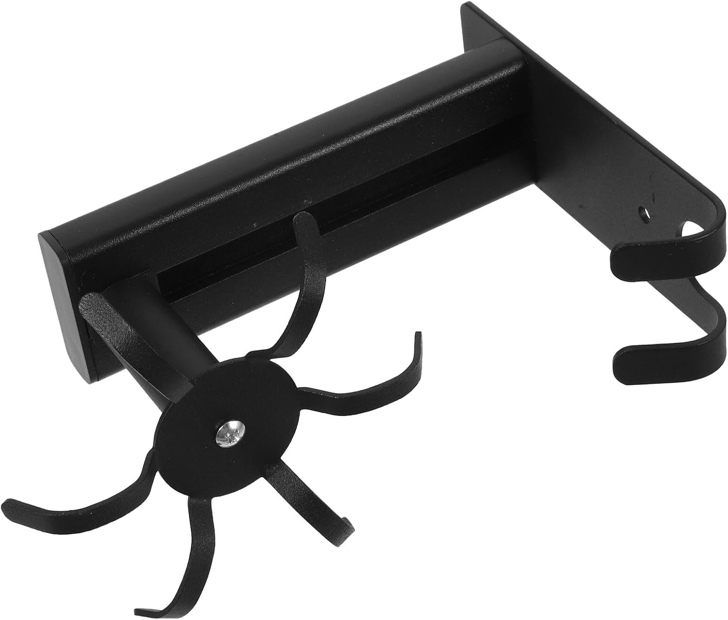 6pcs Black Space Aluminum Utensil Hooks with 360 Degree Rotation