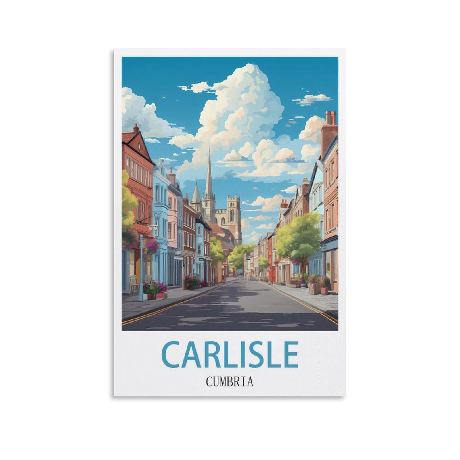 Vintage Metal Tin Signs Carlisle Cumbrias Metal Wall Art Bar Sign for Kitchen Pubs Coffee Metal Wall Decoration 15x30cm