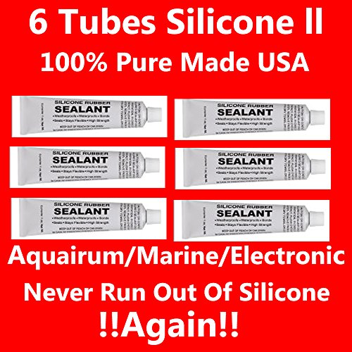 Premium Industrial RTV Silicone Sealant Acetoxy Curing 1 oz. Squeeze Tube (Six Tubes)