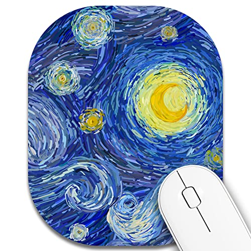 CJYRHFY Small Mouse Pad,Mini Mouse Pad 6 x 7 Inch,for Laptop Keyboard Tray Wireless Mouse Home Office Travel,with Non-Slip Rubber Base, Waterproof Mouse Mat,Abstract Night Sky