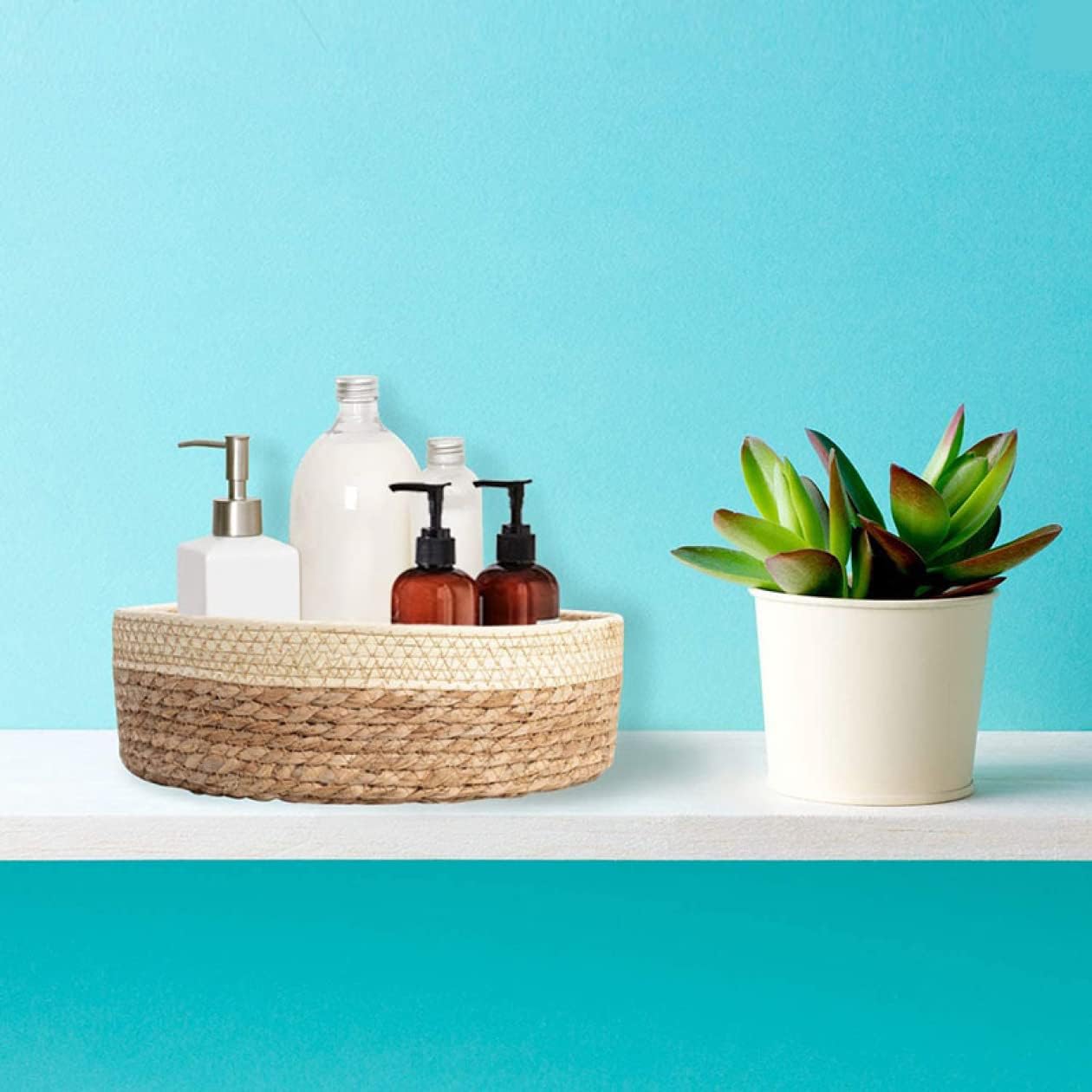 CIANAP 収納バスケット パンかご 洗えるバスケット 野菜バスケット かご籐 雑貨店 ラタン 浅型 洗える 卓上収納 お菓子 果