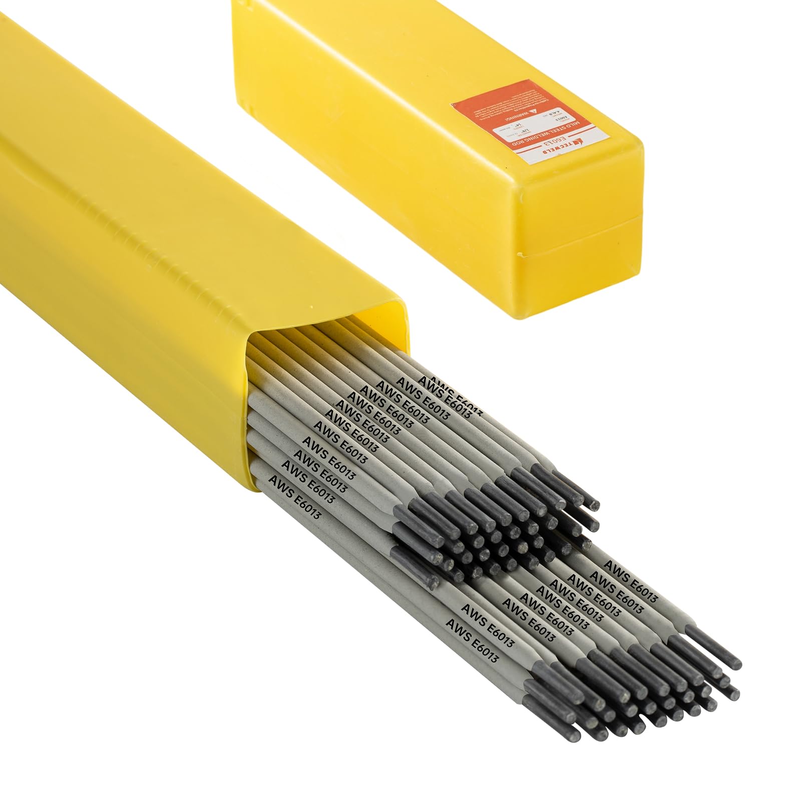 TECWELD E6013 Welding Rods 1/8" 4.4LB - Carbon Steel Stick Electrodes with Low Spatter & Easy Slag Removal for ARC Welding, Home Repair, Construction