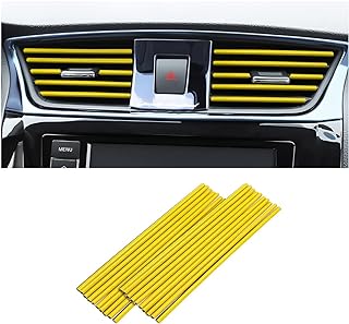 20 Pieces Car Air Conditioner Decoration Strip for Vent Outlet, Universal Waterproof Bendable Air Vent Outlet Trim Decorat...