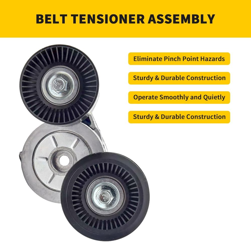 53030958AC Automotive Accessory Drive Belt Tensioner Assembly Premium Belt Tensioner Assembly for Dodge Ram 2002-2013, 1500 Dakota Ram & 1500 Aspen & Durango & Commander & Grand Cherokee.