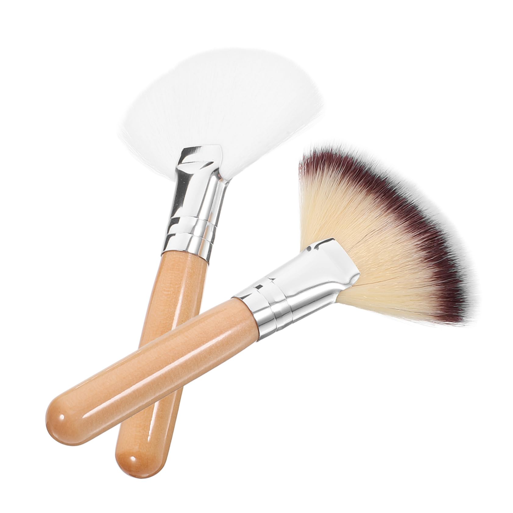Beatifufu Set of 2 Makeup Brushes for Highlighting Powder for Smooth Application