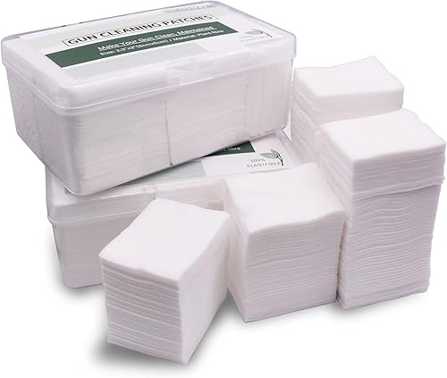1000/1500/3000 parches de limpieza de pistolas con estuche de almacenamiento altamente absorbentes, sin pelusas, parches cuadrados de 2 pulgadas