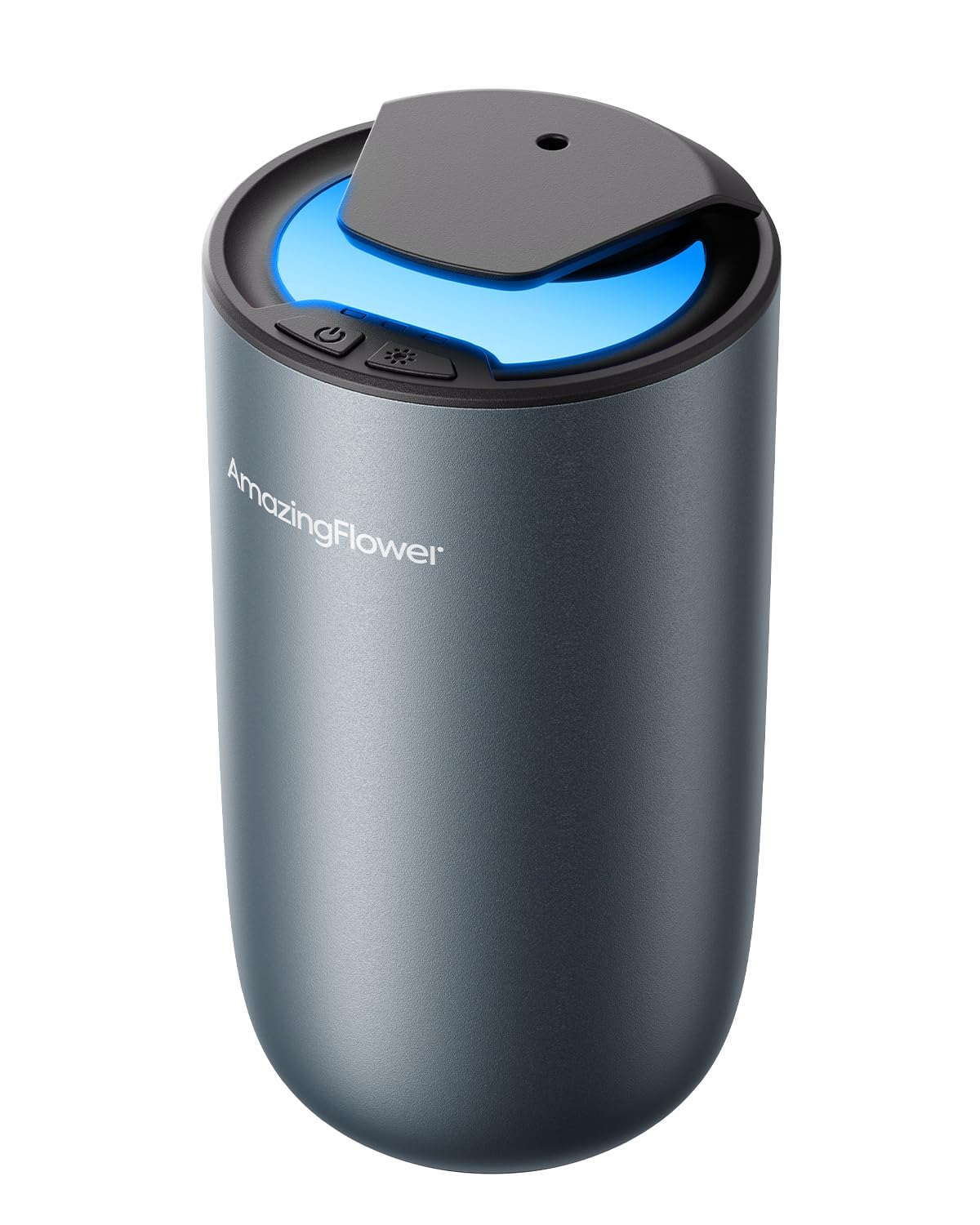 Waterless Diffuser for Essential Oil, Smart Car Air Freshener Diffuser with 3 Mist Grades & 3 LED Light Colors, Auto On/Off, Rechargeable Scent Air