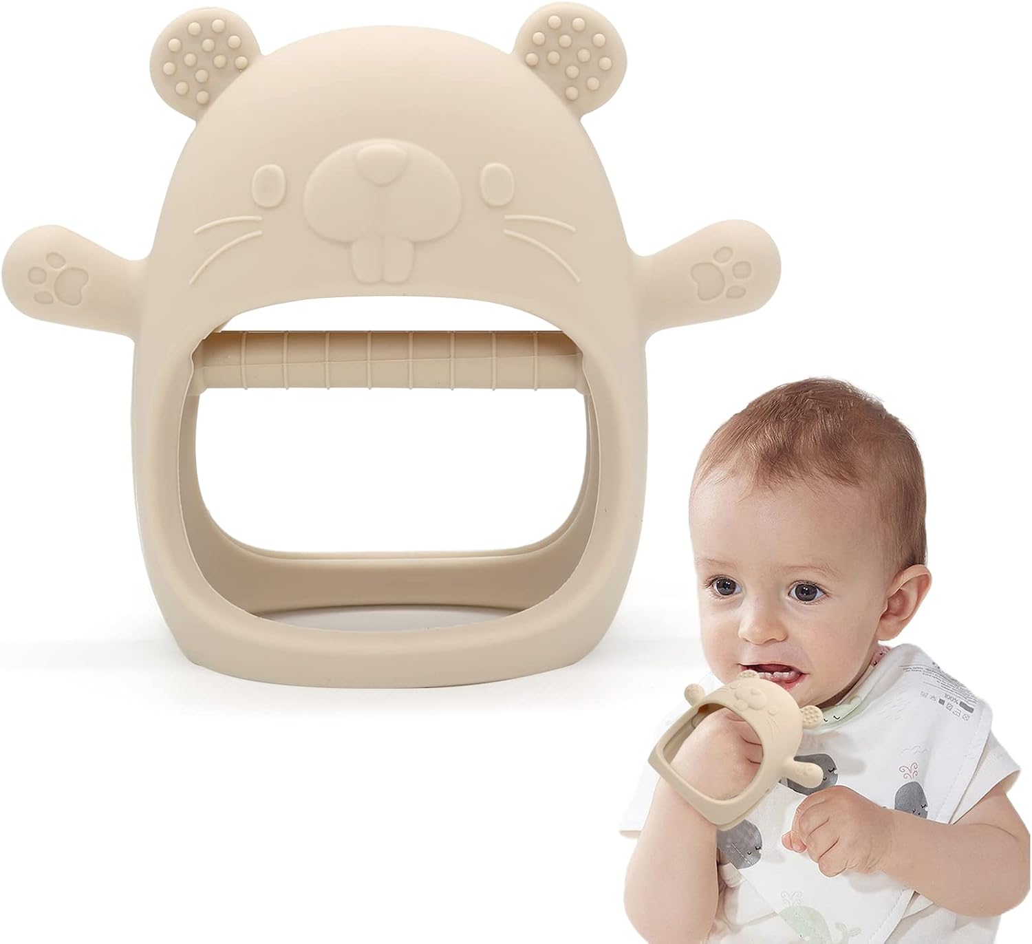 Baby Teething Toys, Never Drop Hand Wrist Teether, Baby Chew Toys for