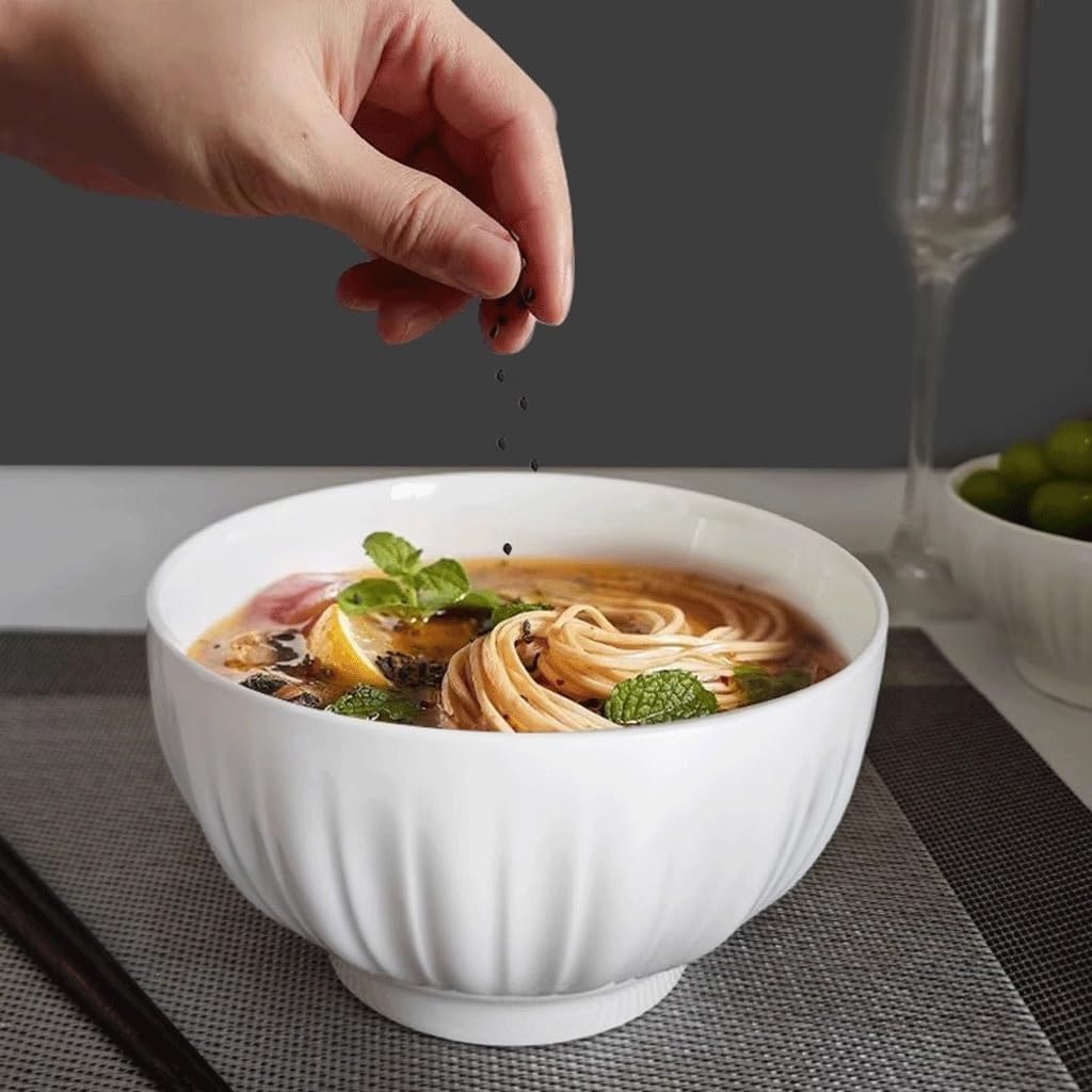 Soup Bowls Household Rice Bowl Simple Ceramic Tableware Rice Bowl Soup Bowl Noodle Bowl Bowls For Kitchen