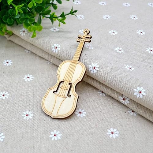 Miniatura 2 de NUOBESTY 12 piezas de ornamento de violín en miniatura, instrumento musical, modelo de violín pequeño para casa de muñecas, muebles, manualidades,