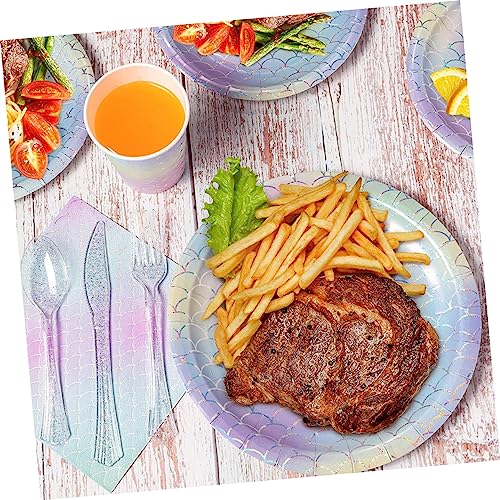 VOSAREA 48 Folhas Guardanapos De Escama De Peixe Louça Infantil Asas De Fada Guardanapos De Festa In