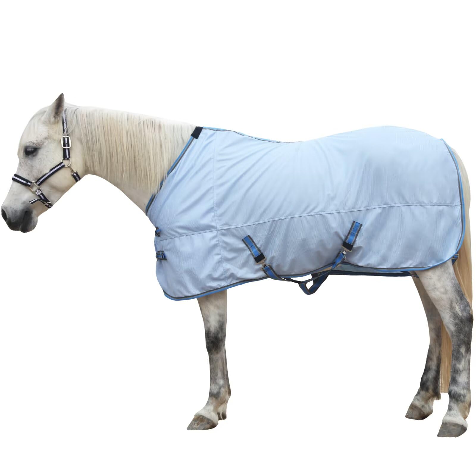 LEAFOREST Horse Mesh Fly Sheet Standard Neck Summer Rug Blue 69"