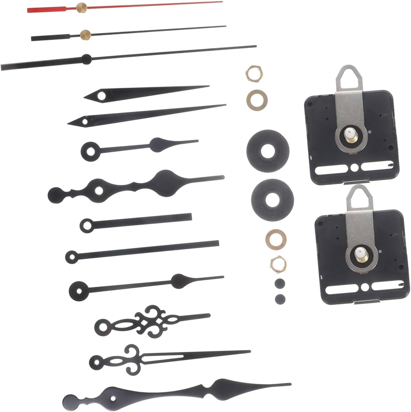DOITOOL DIY Clock Movement Replacement Kit Mute Wall Clock Movement with Hands Mechanism Parts for Repair and DIY Wall Projects 2 Sets