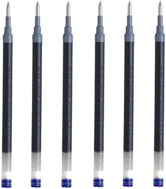 Pilot Pen G207 Blue Gel Ink Refill Replacement Spare For G2, AlphaGel, G23, G2ex, Gel-X, Begreen G-Knock, ExecuGel & B2P Ballpoint Pens BLS-G2-7 (Pack Of 6)