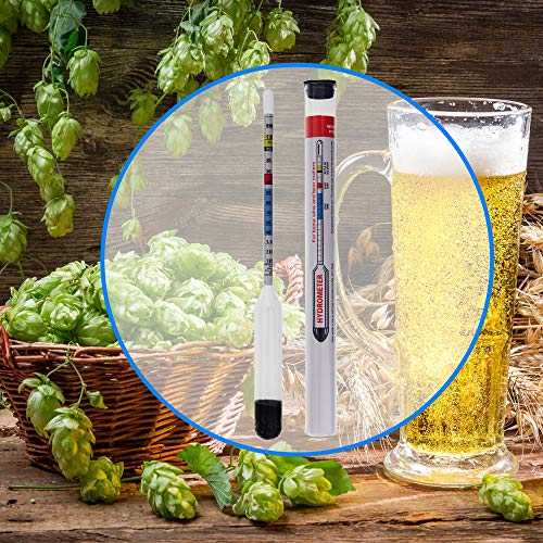 Hausbrau-Hydrometer und 300-mm-Brau-Zifferblatt-Thermometer und 100-ml-Probeglas – Hausbrau-Ausstattung