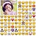 Emoji Temporary Tattoo(160pcs 2inch),Konsait Funny Emoji tattoos Body Stickers for Kids Children Adults for Emoji Party Favors Supplies with Poop Kissing Heart Sunglasses Smirk Relaxed Smile Emoticon