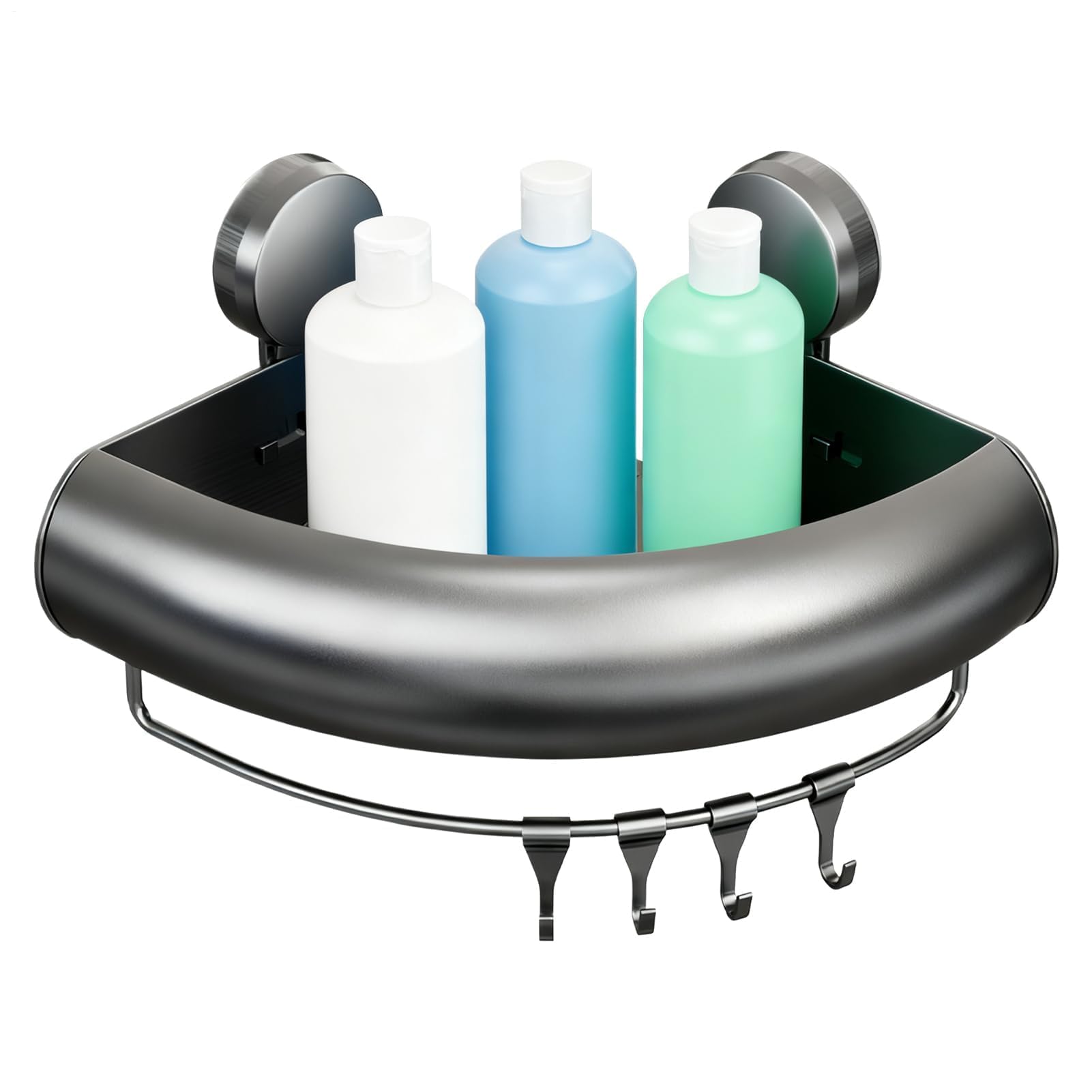 Mensola angolare per doccia, organizer da parete per asciugamani, shampoo e gel doccia, soluzione salvaspazio per bagno