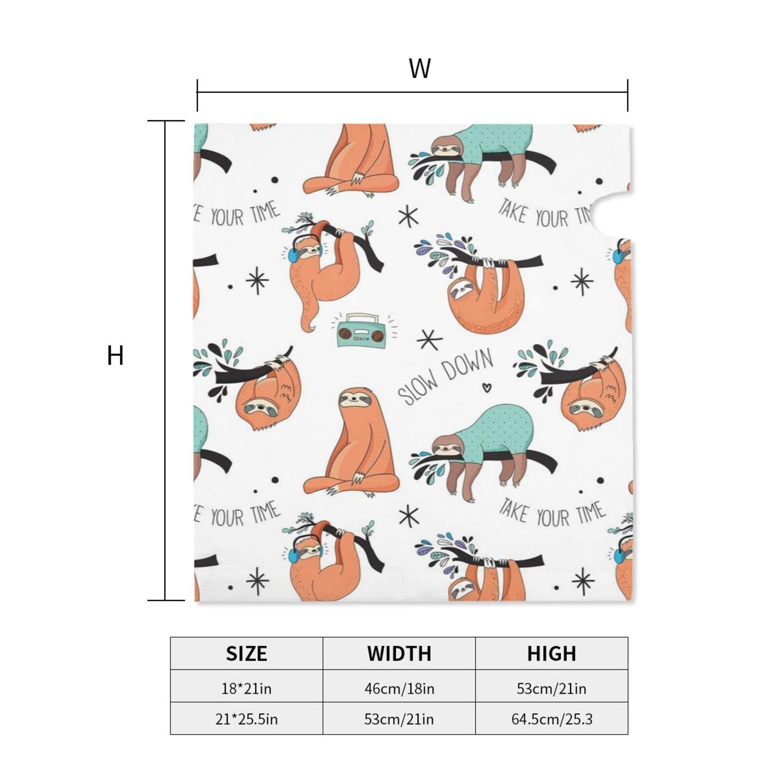 Cute Sloth Mailbox Cover – Magnetic Wrap For Standard US Mailbox, 18.4x21.5 In, Fade-Resistant Polyester - View #6