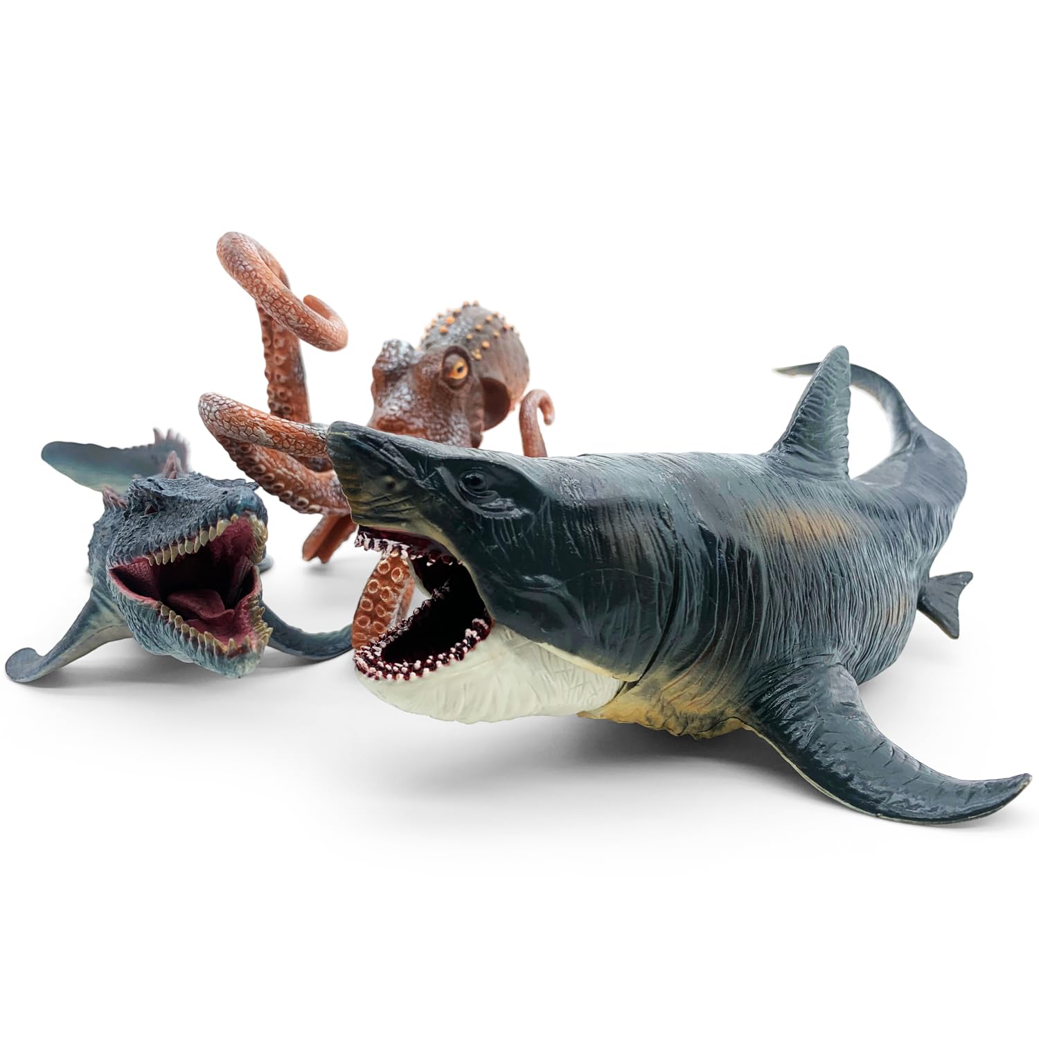 Movable Jaw Ocean Animal Set, 13" Mosasaurus - Image 4