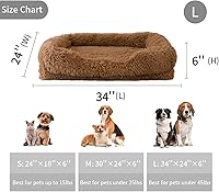 Vista 5 de Camas para perros grandes, cama grande de felpa esponjosa para perro, cama de gato, almohadilla lavable para jaula para perros, cama para mascotas