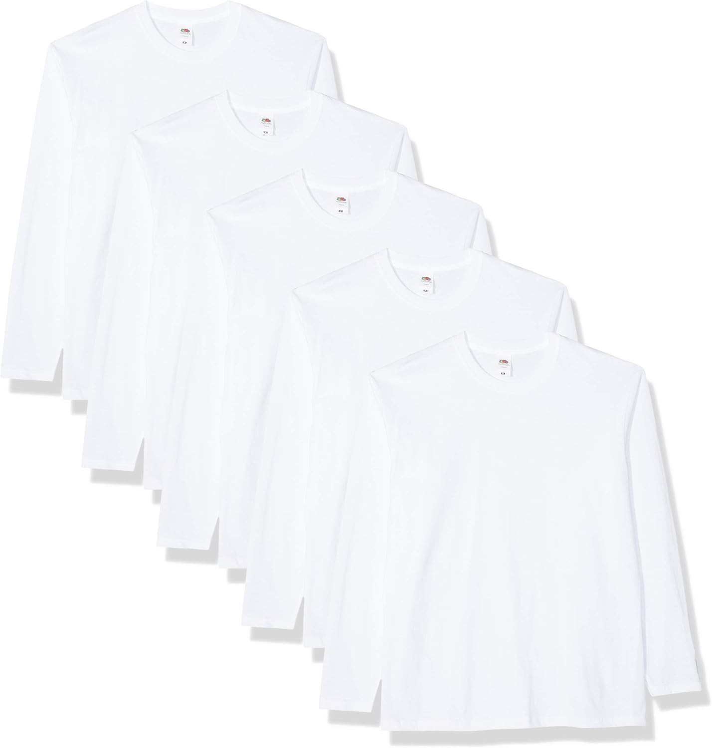 Fruit of the Loom Men’s T-Shirt Original Long Sleeved Tee, 5 Pack